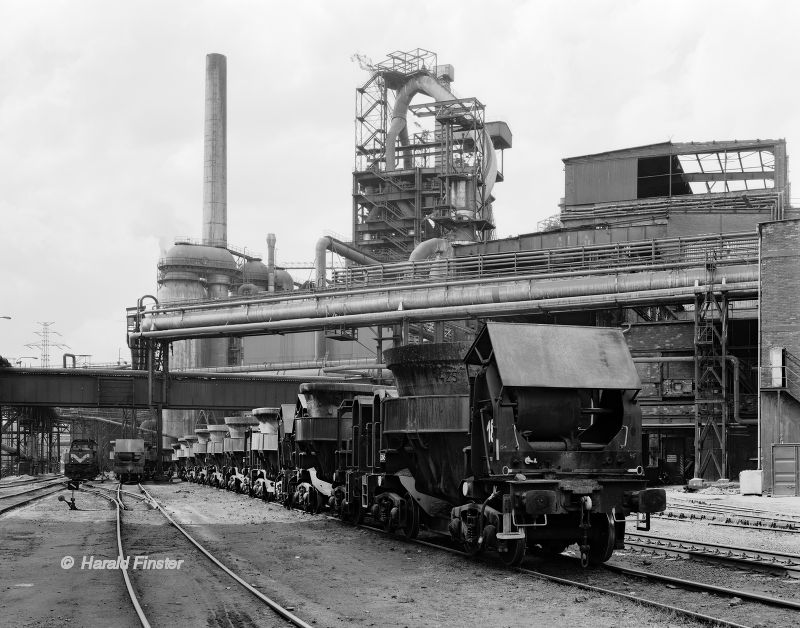 slag cars with blast furnaces