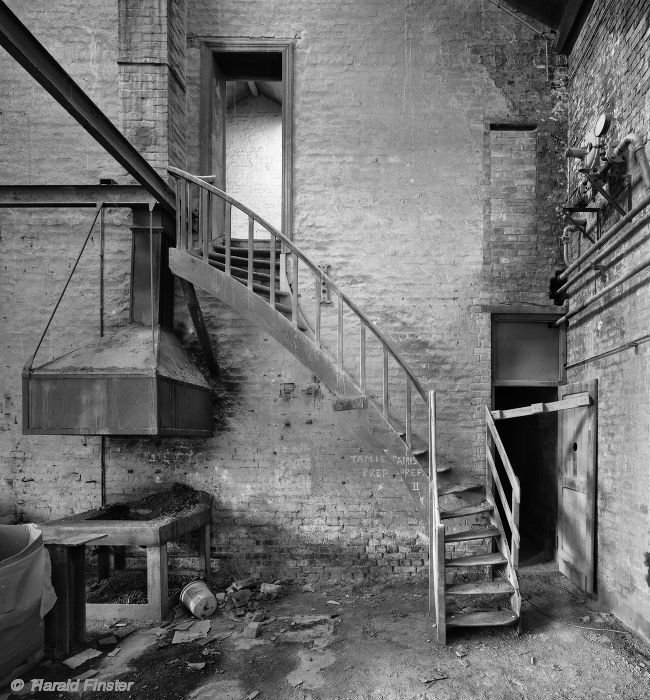 workshop with staircase