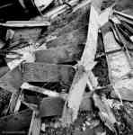 demolished headframe of the air shaft